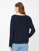 Lesley Navy Round Neck Jumper | Brax