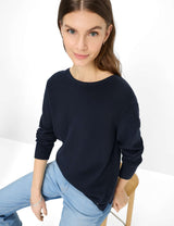 Lesley Navy Round Neck Jumper | Brax