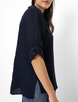 Vicki Navy Linen Shirt | Brax