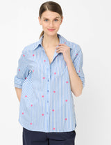 Viki Embroidered Striped Shirt | Brax