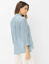 Vicki Vintage Blue Linen Shirt | Brax