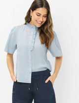 Vive Vintage Blue Linen Shirt | Brax
