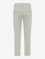 Mara S Green Striped Chino Trousers | Brax