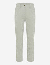 Mara S Green Striped Chino Trousers | Brax