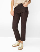 May Cropped Brown Cigarette Jeans | Brax