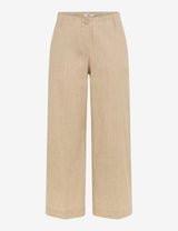 Maine S Light Mocha Linen Trousers | Brax