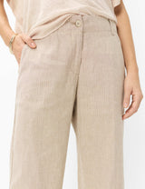 Maine S Light Mocha Linen Trousers | Brax