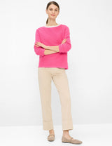 Lesley Pink Round Neck Jumper | Brax
