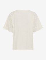 Caelen Ecru Broderie Anglaise T-Shirt | Brax