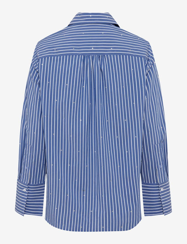 Viki Sparkle Navy Blue Striped Shirt | Brax