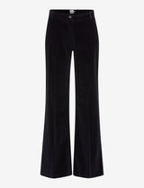 Maine Navy Velvet Wide Leg Trousers | Brax