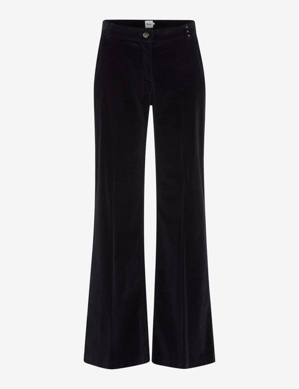 Maine Navy Velvet Wide Leg Trousers | Brax
