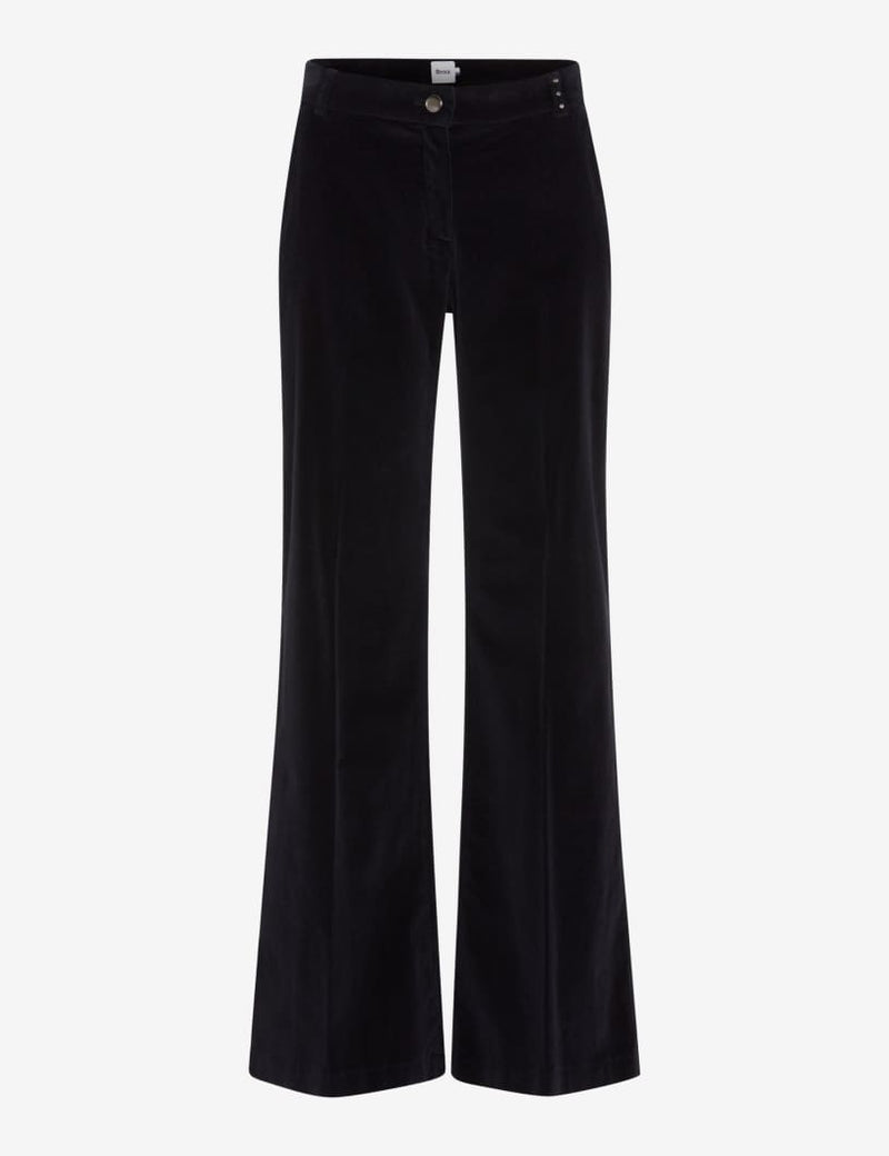 Maine Navy Velvet Wide Leg Trousers | Brax