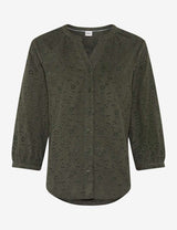 Velia Khaki Corduroy Blouse | Brax