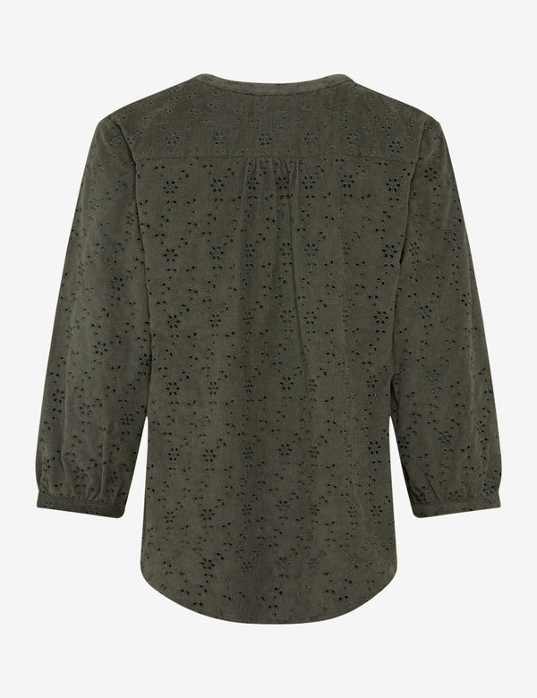 Velia Khaki Corduroy Blouse | Brax