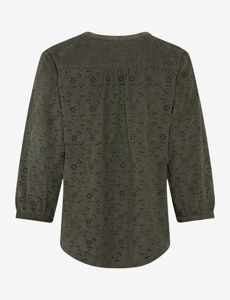 Velia Khaki Corduroy Blouse | Brax