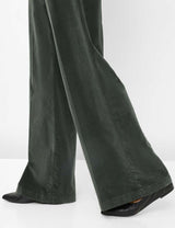 Maine Forest Green Velvet Wide Leg Trousers | Brax