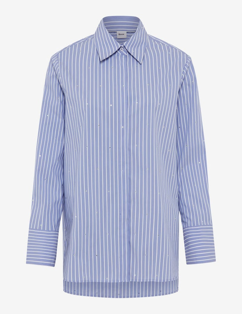 Viki Sparkle Blue Striped Shirt | Brax