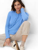 Ann Blue Ruffle Cardigan | Brax