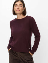 Lisa Blackberry Round Neck Jumper | Brax