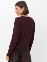 Lisa Blackberry Round Neck Jumper | Brax