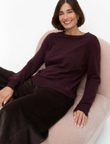 Lisa Blackberry Round Neck Jumper | Brax