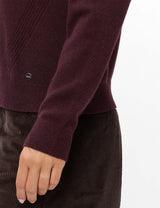 Lisa Blackberry Round Neck Jumper | Brax