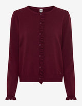 Ann Blackberry Ruffle Cardigan | Brax