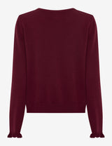 Ann Blackberry Ruffle Cardigan | Brax