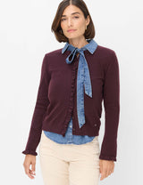 Ann Blackberry Ruffle Cardigan | Brax