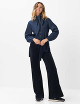Maine Navy Velvet Wide Leg Trousers | Brax