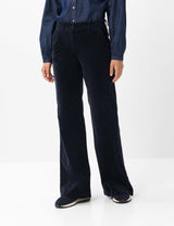Maine Navy Velvet Wide Leg Trousers | Brax