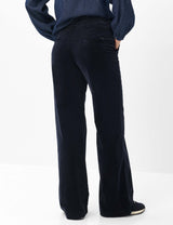 Maine Navy Velvet Wide Leg Trousers | Brax