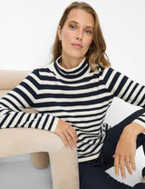 Lesley Striped High Neck Jumper | Brax
