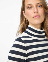 Lesley Striped High Neck Jumper | Brax