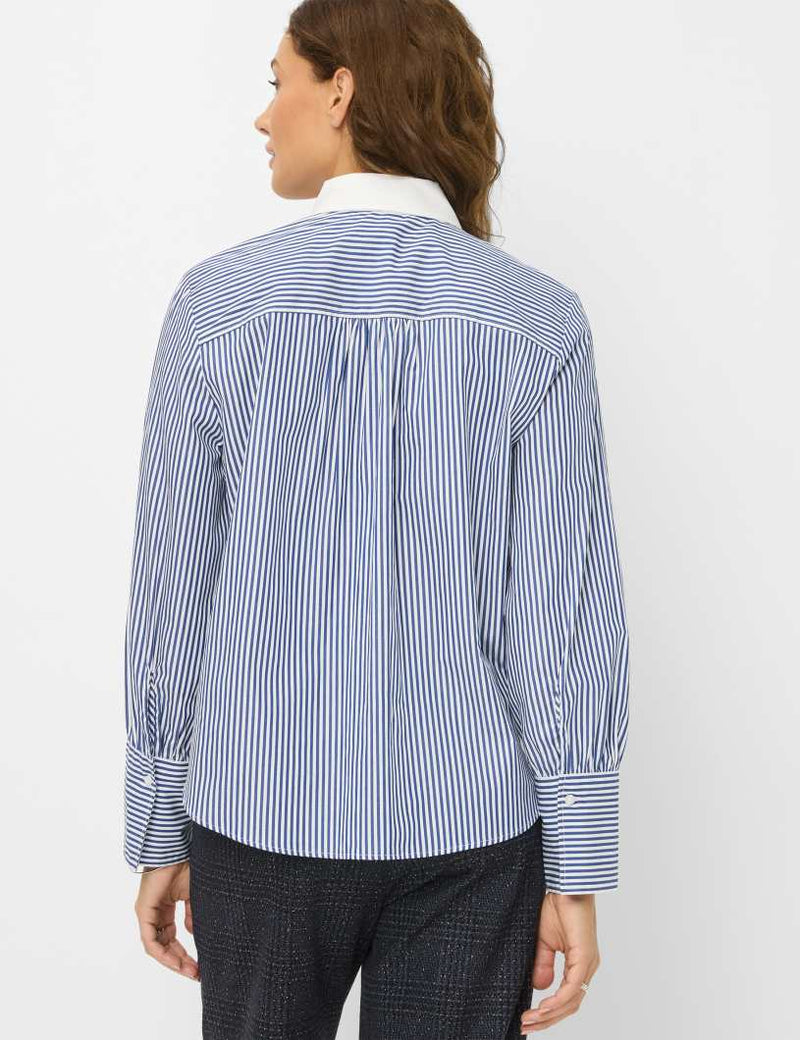 Vica Glam Sparkle Blue Striped Shirt | Brax