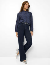 Vivi Navy Textured Blouse | Brax