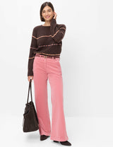 Maine Pink Velvet Wide Leg Trousers | Brax