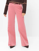 Maine Pink Velvet Wide Leg Trousers | Brax