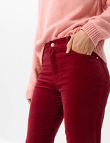 May Velvet Trouser in Red | Brax