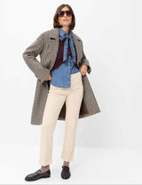 May Cropped Ecru Corduroy Trouser | Brax