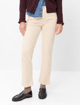 May Cropped Ecru Corduroy Trouser | Brax