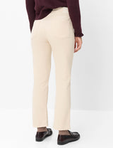 May Cropped Ecru Corduroy Trouser | Brax