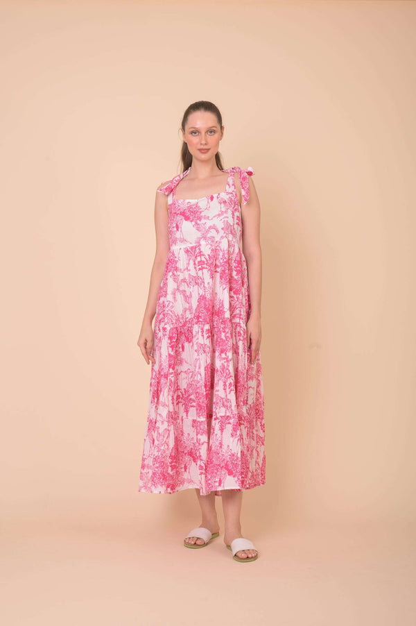 The Capri Dress Pink Sketch | Handprint Dream Apparel