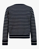 Cisse Dark Blue Striped Cardigan | Sofie Schnoor