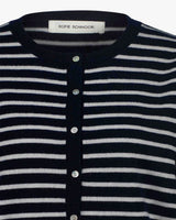 Cisse Dark Blue Striped Cardigan | Sofie Schnoor