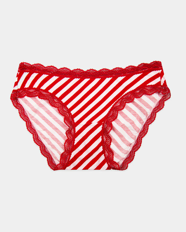 Candy Cane Stripe Lace Knicker | Stripe & Stare