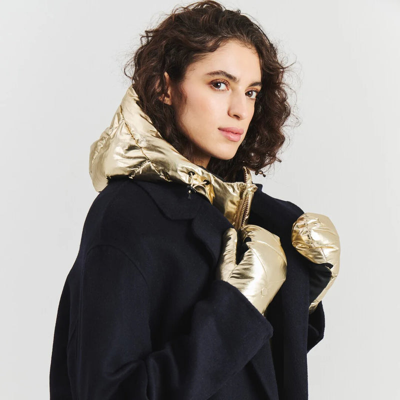 Gold Convertible Mittens | Fudoon