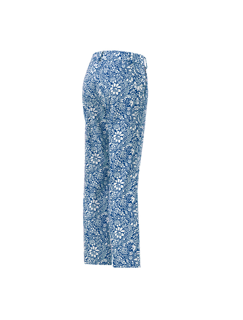Blu Printed Trousers | EMME