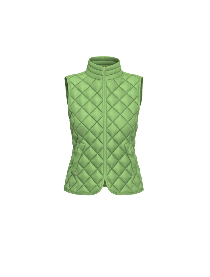 Vosci Green Sleeveless Puffer Jacket | EMME